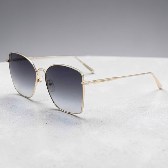 Longchamp Accessories - Longchamp Roseau Gradient Square Sunglasses in Gold/Smoke